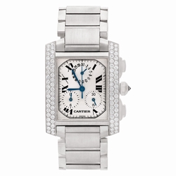 Cartier 2367 Tank Francaise Automatic Unisex 18k White Gold