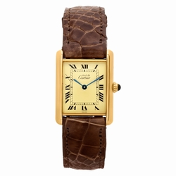 Cartier W1002753 Tank Vermeil Quartz Unisex Sterling Silver