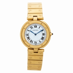 Cartier W3315 Santos Quartz Female 18k yellow gold