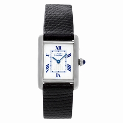 Cartier 2416 Tank Quartz Female Sterling Silver