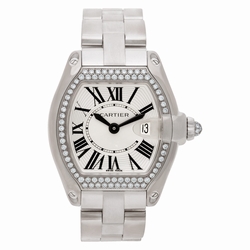 Cartier WE5002X2 Roadster Quartz Female 18k White Gold