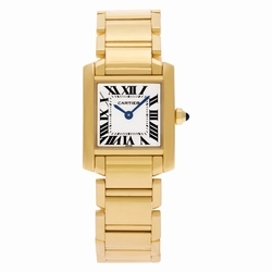 Cartier W50002N2 Tank Francaise Quartz Female 18k Yellow Gold