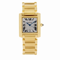 Cartier W5001R2 Fine Pre-owned Cartier Watch Tank Francaise Automatic Male 18k yellow gold