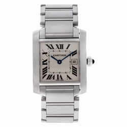 Cartier W51011Q3 Tank Francaise Quartz Female Stainless Steel