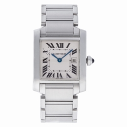 Cartier W51011Q3 Tank Francaise Quartz Unisex Stainless Steel