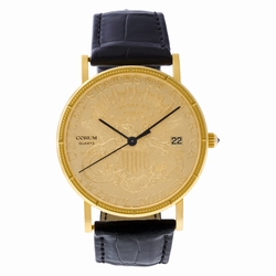 Corum 1902 $20 gold piece Quartz Male 18k yellow gold