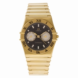 Omega 398.0873 Constellation Quartz Male 18k Yellow Gold