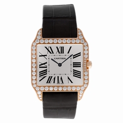 Cartier WH100751 Santos Dumont Manual Unisex 18k Pink Gold