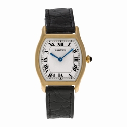 Cartier n/a Tonneau Manual Female 18k yellow gold