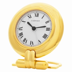 Cartier Cartier 1814 Desk Clock Quartz Unisex Gold Plate