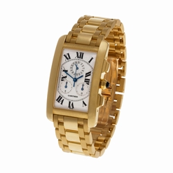 Cartier W2601156 Tank American Quartz Male 18k yellow gold