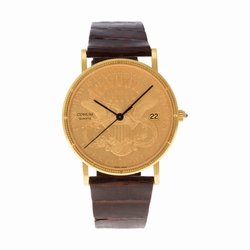 Corum 1894 $20 gold piece Quartz Male 18k yellow gold