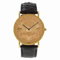 Corum 1876 $20 Coin Quartz Male 18k yellow gold