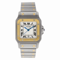Cartier 1566 Santos Quartz Unisex 18k gold & Stainless Steel