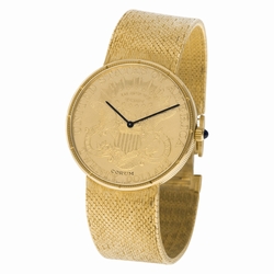 Corum $20 Coin $20 Coin Manual Male 18k yellow gold
