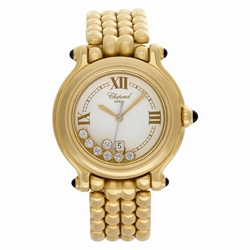 Chopard 276137-0013 Happy Sport Quartz Female 18k Yellow Gold