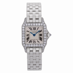Cartier WF9003Y8 Santos Demoiselle Quartz Female 18k White Gold
