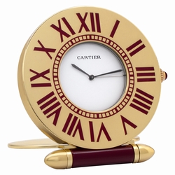 Cartier Cartier 1772 Clock Quartz Unisex Gold Plate