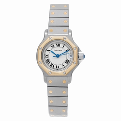 Cartier 16014 Santos Quartz Unisex 18k gold & Stainless Steel