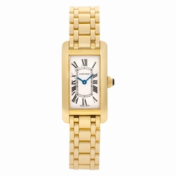 Cartier W26015K2 Tank Americaine Quartz Female 18k yellow gold