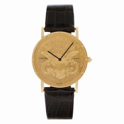 Corum 4414556 $20 Coin Quartz Male 18k yellow gold