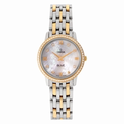 Omega 42425276055002 De Ville Quartz Female 18k rose gold & stainless steel