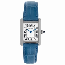Cartier W1541056 Tank Louis Quartz Female 18k White Gold