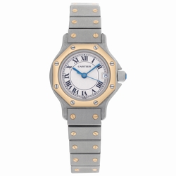Cartier 187903 Santos Quartz Female 18k gold & Stainless Steel
