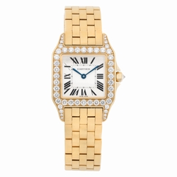 Cartier WF9002Y7 Santos Demoiselle Quartz Unisex 18k Yellow Gold