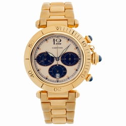 Cartier 30009 Pasha Chronograph Quartz Unisex 18k yellow gold