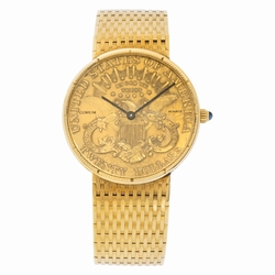 Corum 1906 $20 Coin Quartz Male 18k yellow gold