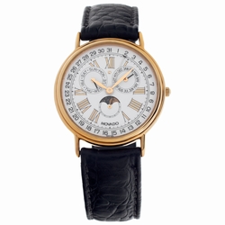 Movado 87-03-862 Annual Calendar Quartz Unisex Gold Fill